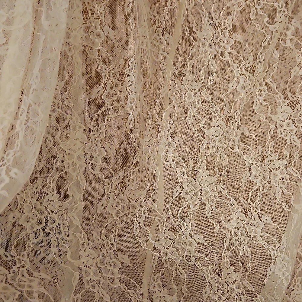 Stradivarius lace Sheer maxi skirt NWT Sz. S Perfect For Layering Boho Western - Picture 8 of 8